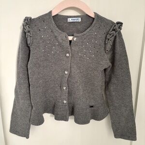 Mayoral soft wool blend cardigan. 6T